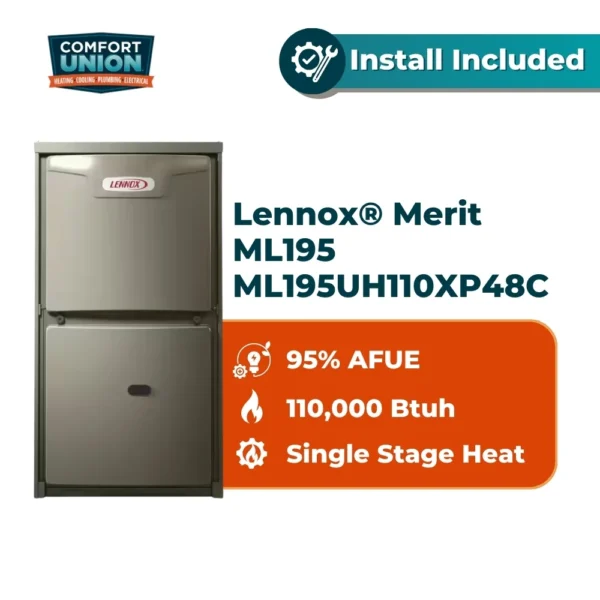 Lennox® Merit ML195 ML195UH110XP48C 110000 Btuh