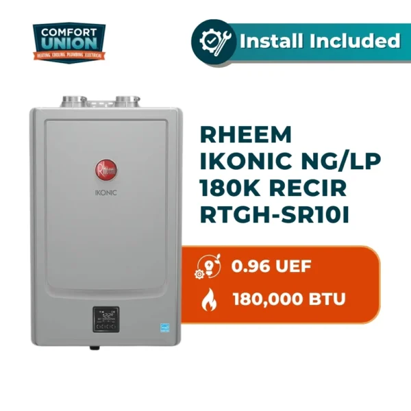 Rheem IKONIC NG/LP 180K RECIR RTGH-SR10I