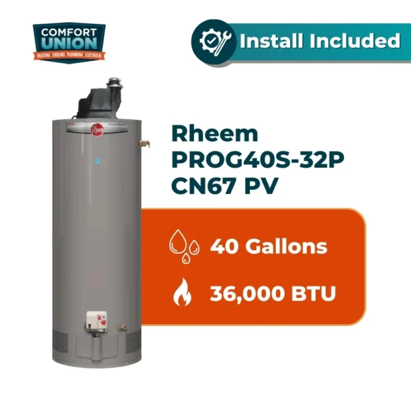 Rheem PROG40S-32P CN67 PV Power Vent Water Heater