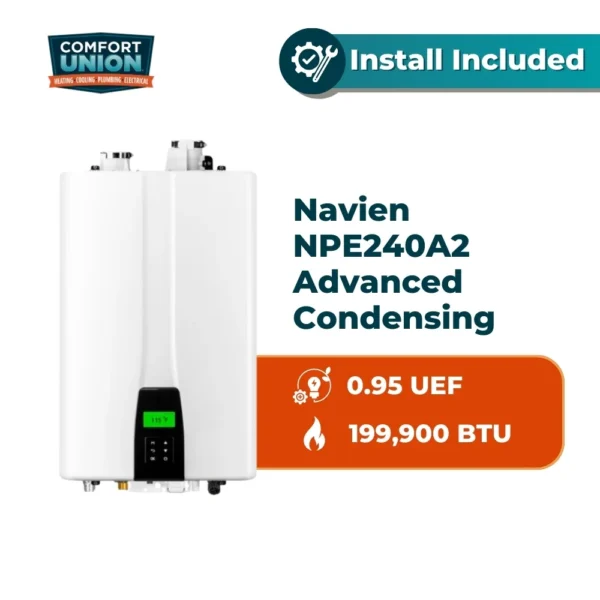 Navien NPE240A2 199,900 btu/h Ultra High Efficiency Advanced Condensing Water Heater