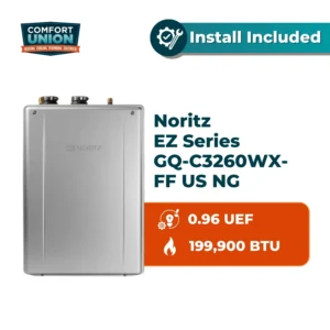 Noritz EZ Series 42 LPM 199,900 Indoor Residential Natural Gas Tankless Water Heater GQ-C3260WX-FF US NG