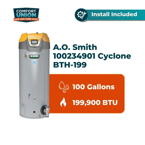 A.O. Smith 100234901 Cyclone BTH-199 Tall Commercial Natural Gas Water Heater