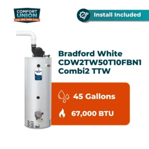 Bradford White CDW2TW50T10FBN1 Combi2 TTW 67kbtu/hr Natural Gas Residential Water Heater