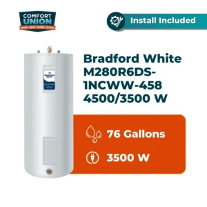 Bradford White M280R6DS-1NCWW-458 4500/3500 W 240/208V Upright Tall Residential Electric Water Heater