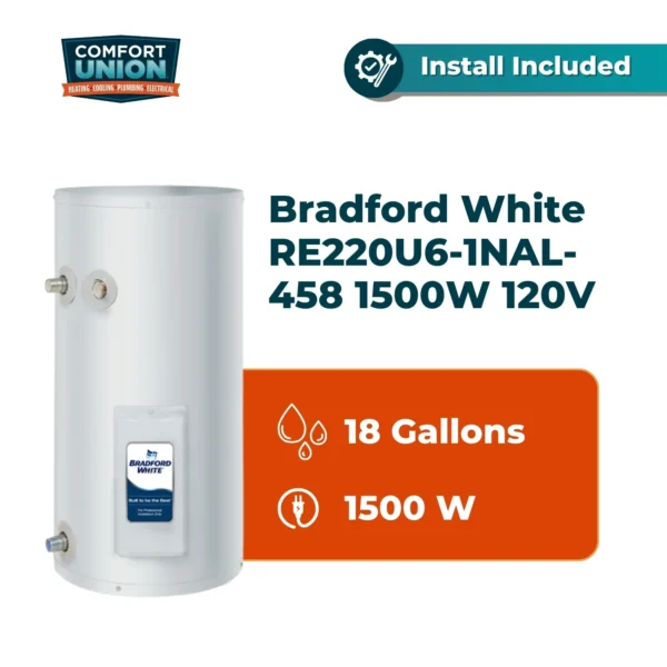 Bradford White RE220U6-1NAL-458 1500 W 120V Residential Electric Water Heater