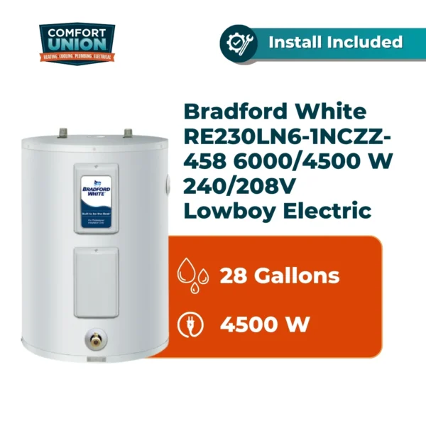 Bradford White RE230LN6-1NCZZ-458 6000/4500 W 240/208V Residential Electric Water Heater