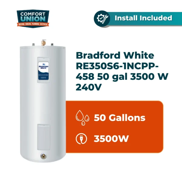 Bradford White RE350S6-1NCPP-458 50 gal 3500 W 240V Residential Electric Water Heater