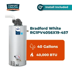 Bradford White RG1PV40S6X19-457 TTW/Defender Safety System 40 gal 40k btu/hr Liquid Propane Standard Residential Water Heater