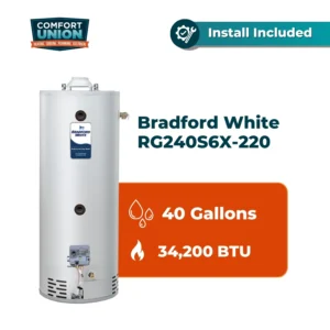 Bradford White RG240S6X-220 Defender Safety System 34.2k btu/hr Liquid Propane Standard Residential Water Heater