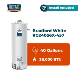 Bradford White RG240S6X-457 Defender Safety System 38k btu/hr Liquid Propane Tall Residential Water Heater