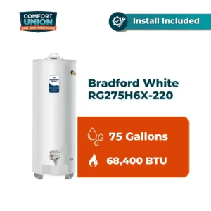 Bradford White RG275H6X-220 Defender Safety System 68.4k btu/hr Liquid Propane High Input Residential Water Heater