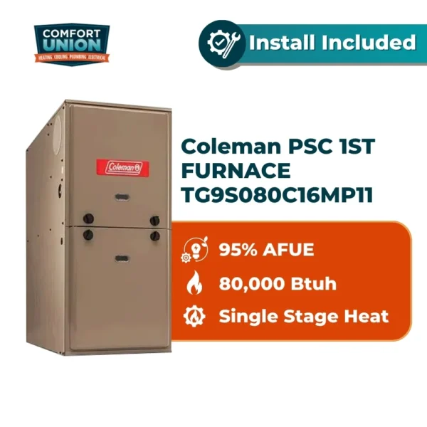 Coleman PSC 1ST TG9S080C16MP11 80000 btuh