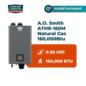 A.O. Smith ATHR-160M Natural Gas 160,000Btu Condensing Tankless Water Heater