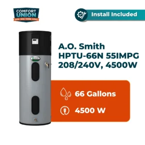 A.O. Smith HPTU-66N 55IMPG Electric Hybrid 208/240V, 4500W Water Heater