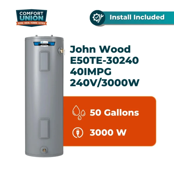 John Wood E50TE-3024040IMPG Electric 240V/3000W Water Heater