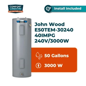 John Wood E50TEM-30240 40IMPG Electric 240V/3000W Water Heater