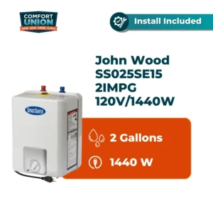 John Wood SS025SE15 2IMPG Electric 120V/1440W Plug-InWater Heater