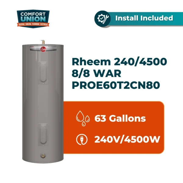 Rheem 240/4500 8/8 WAR PROE60T2CN80