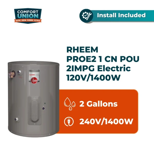 Rheem PROE2 1 CN POU 2IMPG Electric 120V/1400W Water Heater