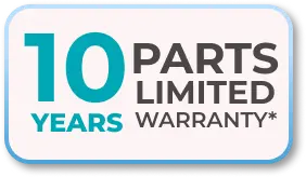 10 years part warranty
