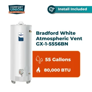 Bradford White Atmospheric Vent GX-1-55S6BN, 55Gal , 80,000 BTU