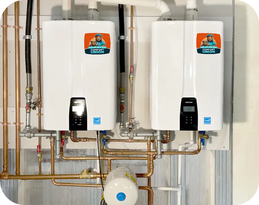 Navien boiler setup and installation service in Calgary by Comfort Union