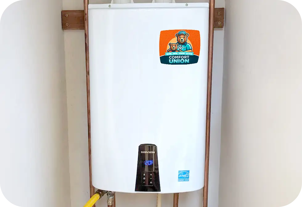 Modern Navien boiler installation for Calgary homeowners by Comfort Union